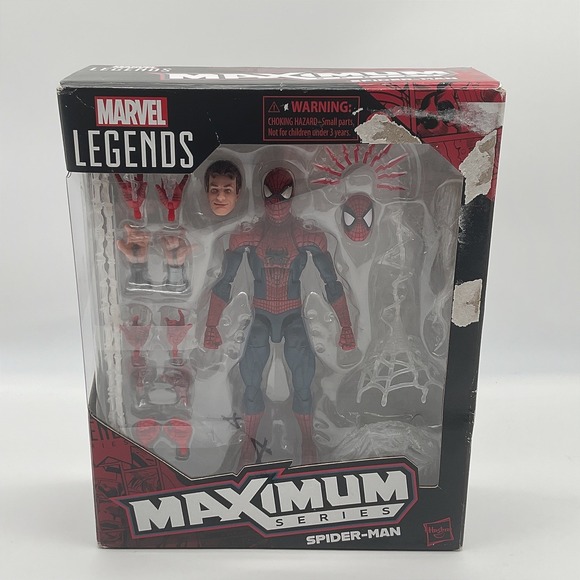 Marvel Legends Maximum Series Spider-Man Action Figure Collectible-Box not Mint - Picture 1 of 7